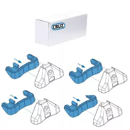 Ανταλλακτικά Λάστιχα CRUZ 932-005 Για Πόδια Optiplus Rail Σετ 4 Τεμάχια 