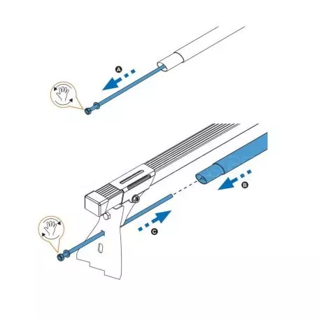 Ντίζα Για Μπάρες CRUZ 825-214 Optima 95cm 1 Τεμάχιο 