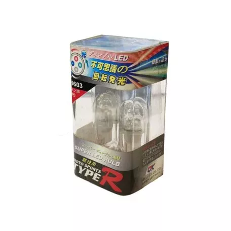 Λάμπες Led T10 12volt Με 4 Led 4 Χρώματα Type-R TR-9603 2 Τεμάχια 