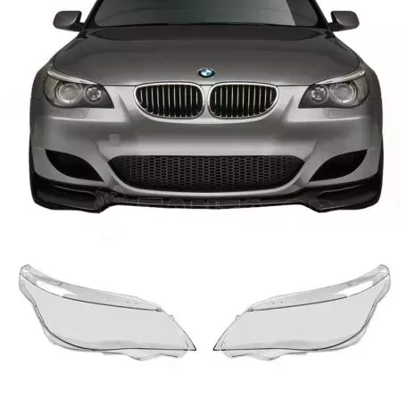 Κρύσταλλα Φαναριών Για Bmw 5 Series E60 Pre-Facelift Sedan / Touring 03-07 Ζευγάρι 2 Τεμάχια 