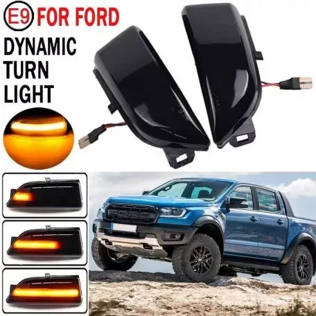 Φλας Καθρέπτη Για Ford Ranger T6 12-19 Dynamic Led Φιμέ 2 Τεμάχια 
