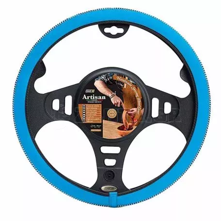 Κάλυμμα Tιμονιού Handmade Δερματίνη Μπλε Medium 37-39cm HMA10BL 