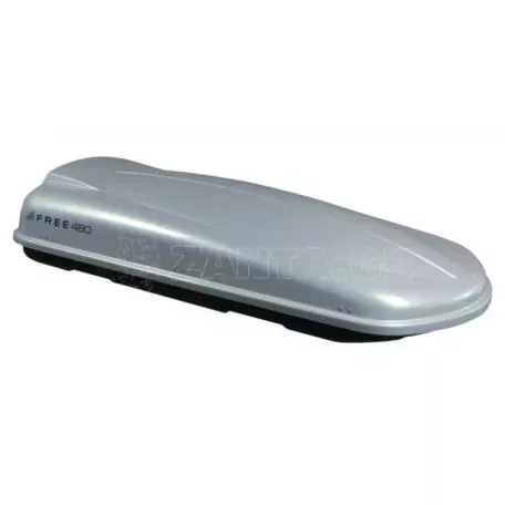 Μπαγκαζιέρα Οροφής Free 480L Silver Γυαλιστερή Με Διπλό Άνοιγμα & Quick Fix Τοποθέτηση 