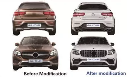 AMG pack body kit πακέτο για Mercedes GLC Coupe C253  (2015-2019) - C63 Design 