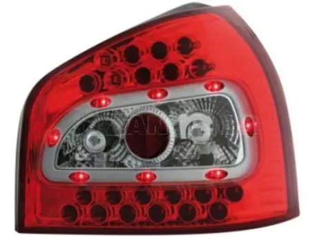Πίσω φανάρια led για Audi A3 (1996-2003) - μαύρα - σετ 2τμχ. 