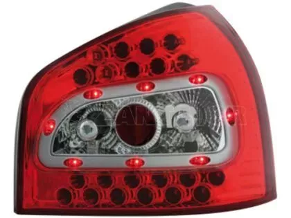 Πίσω φανάρια led για Audi A3 (1996-2003) - μαύρα - σετ 2τμχ.
