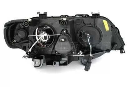 Φανάρια εμπρός angel eyes για BMW X5 με εργοστασιακά xenon (1999-2003) - μαύρα , χωρίς λάμπες (Η7) - σετ 2τμχ. 