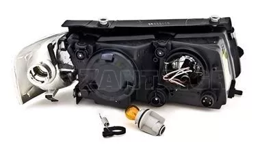 Φανάρια εμπρός για Vw Passat B5 (1997-2000) - μαύρα , χωρίς λάμπες (Η4) - σετ 2τμχ. 