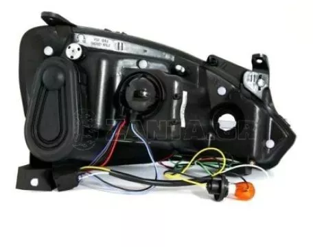 Φανάρια εμπρός led για Opel Corsa C (2001-2006) - μαύρα , με λάμπες (Η1) - σετ 2τμχ. 