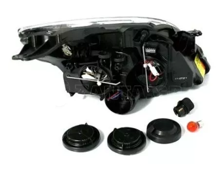 Φανάρια εμπρός angel eyes για Opel Vectra C / Signum (2005-2009) - μαύρα , χωρίς λάμπες (Η7) - σετ 2τμχ. 