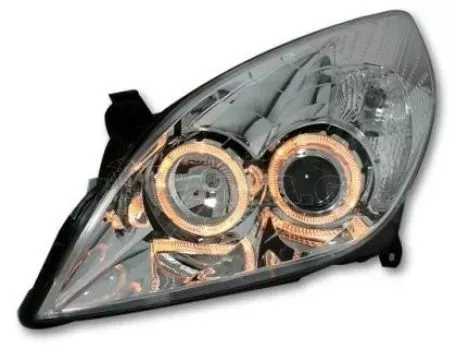 Φανάρια εμπρός angel eyes για Opel Vectra C (2005-2009) - chrome , χωρίς λάμπες (Η7) - σετ 2τμχ. 