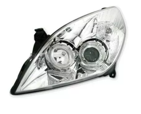 Φανάρια εμπρός angel eyes για Opel Vectra C (2005-2009) - chrome , χωρίς λάμπες (Η7) - σετ 2τμχ. 