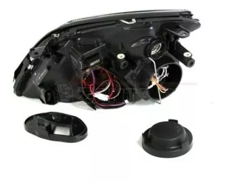 Φανάρια εμπρός angel eyes για Opel Vectra C (2002-2005) - μαύρα , χωρίς λάμπες (Η7) - σετ 2τμχ. 