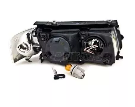 Φανάρια εμπρός για Vw Passat 3Β/B5 (1997-2000) - chrome , με λάμπες (Η1) - σετ 2τμχ. 