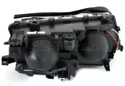 Φανάρια εμπρός angel eyes για BMW E46 sedan (2001-2005) - μαύρα , χωρίς λάμπες (Η7) - σετ 2τμχ. 