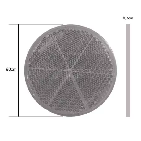 Αντανακλαστικό Αυτοκόλλητο Στρόγγυλο 60mm Proplast Πορτοκαλί 26101101 1 Τεμάχιο 