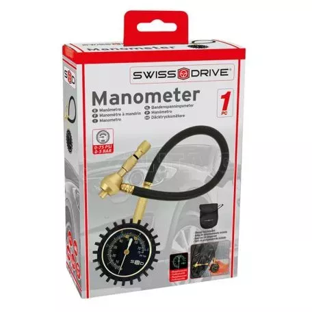 Μετρητής Πίεσης Ελαστικών Αναλογικός 75 Psi 5 Bar Swiss Drive TYRE060 