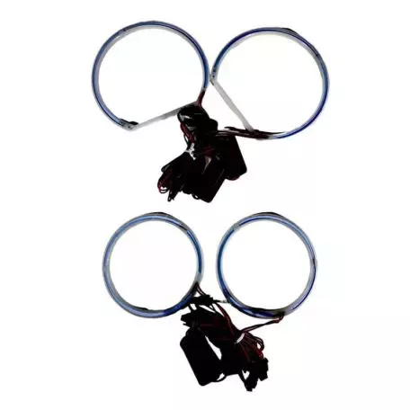 Angel Eyes LED Kit Για Bmw X3 E83 03-10 2x131mm & 2x106mm Λευκά Ματ 4 Τεμάχια 