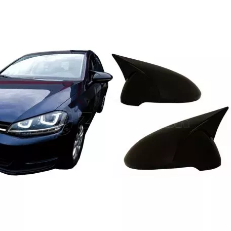 Καπάκια Καθρεφτών Για VW Golf VII (7) 12-20 , Touran 15+ M4 Look Γυαλιστερό Μαύρο 2 Τεμάχια 