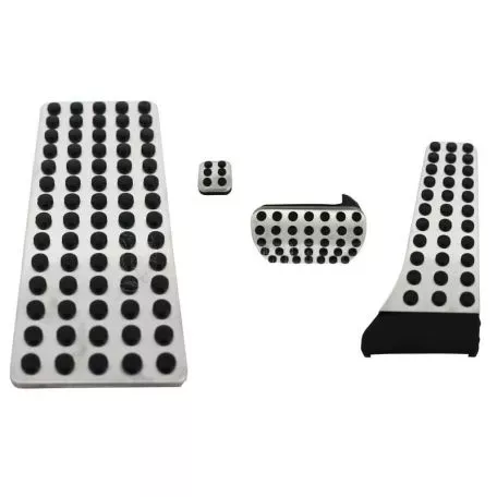 Πεντάλ Αλουμινίου Κουμπωτά Και Footrest Για Mercedes-Benz W204 07-14 / W211 02-09 / GLK 08-15 Αυτόματο Σετ 4 Τεμάχια KPMB01 