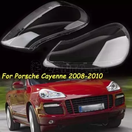 Κρύσταλλα Φαναριών Για Porsche Cayenne 1 957 Facelift 07-10 Clear 2 Τεμάχια 