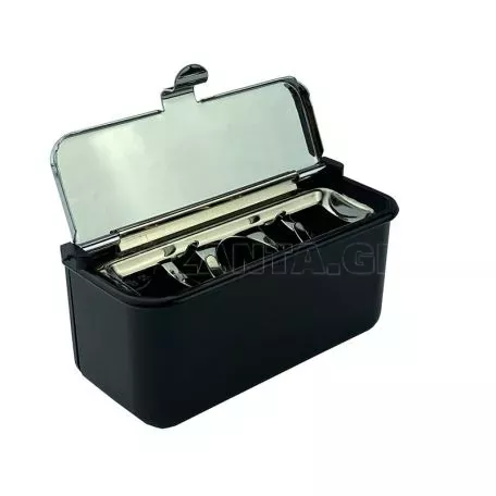 Σταχτοθήκη Βακελίτη Μαύρο / Χρώμιο 9 x 4 x 4cm 