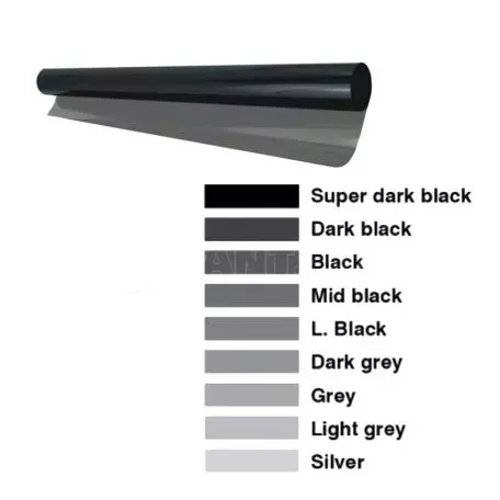 Αντιηλιακές Μεμβράνες Φιμέ Dark Black 75x300cm (15%) Made in Taiwan 