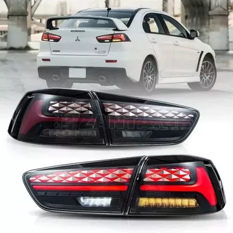 Πισινά Φανάρια Set Για Mitsubishi Lancer X 08-17 Led Bar Μαύρα VLAND 