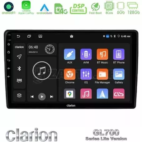Navigation Multimedia 9" Tablet Universal GL700 Lite Series 8Core Android11 ​​6+128GB Clarion U-G76L-9 