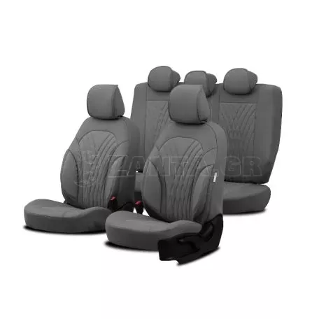 Καλύμματα Αυτοκινήτου Otom Progressive Design Universal Full Δερματίνη Σετ Εμπρός / Πίσω 11 Τεμαχίων Γκρι ΡRG-103 