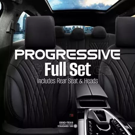 Καλύμματα Αυτοκινήτου Otom Progressive Design Universal Full Δερματίνη Σετ Εμπρός / Πίσω 11 Τεμαχίων Μαύρο PRG-101 