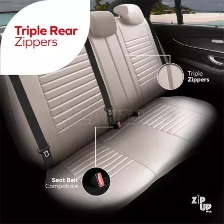 Καλύμματα Αυτοκινήτου Otom Coral Design Universal Full Δερματίνη Σετ Εμπρός / Πίσω 11 Τεμαχίων Μπεζ CRΑL-102 