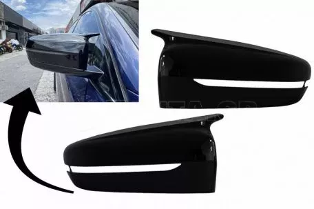 Καπάκια Καθρεφτών Για Bmw 3 Series G20 G21 G28 2017+ M4 Look Γυαλιστερό Μαύρο 2 Τεμάχια 