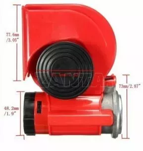 Κόρνα Ηλεκτροπνευματική Διπλή 12V 139dB Κόκκινη 