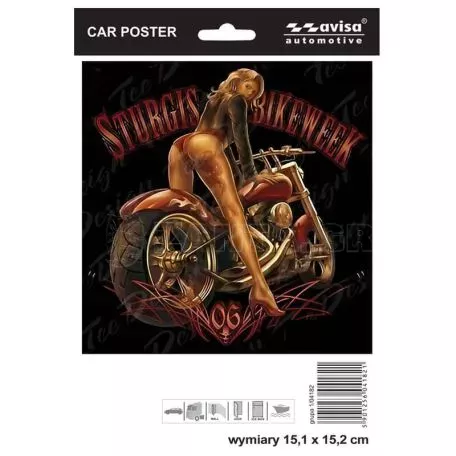 Αυτοκόλλητο Σήμα Αυτοκινήτου ''Sturgis Bike Week'' 15cm x 15cm 1 Τεμάχιο 
