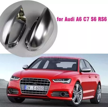 Καπάκια Καθρεφτών Για Audi A6 4G C7 11-18 RS6 Look Καβούκια Aluminium Με Lane Assist 2 Τεμάχια 