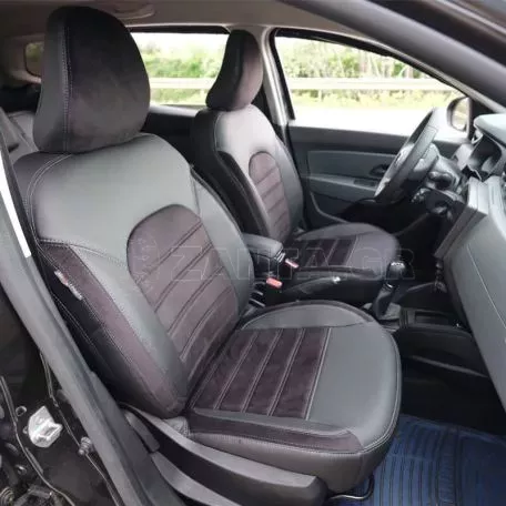 Καλύμματα Αυτοκινήτου Otom Custom Fit Για Dacia Duster 2018-2021 Sued / Rachel / Δερματίνη Σετ Εμπρός / Πίσω 15 Τεμαχίων Μαύρο 34015_ONKY_LD 