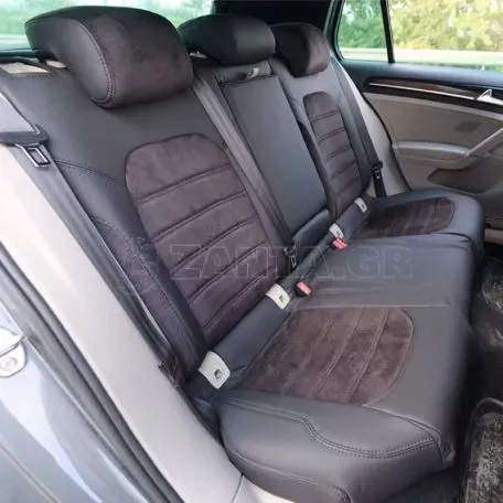 Καλύμματα Αυτοκινήτου Otom Custom Fit Για VW Golf VII (7) 12-20 Sued / Rachel / Δερματίνη Σετ Εμπρός / Πίσω 14 Τεμαχίων Μαύρο 56052_ΚV_LD 