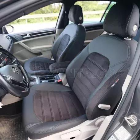 Καλύμματα Αυτοκινήτου Otom Custom Fit Για VW Golf VII (7) 12-20 Sued / Rachel / Δερματίνη Σετ Εμπρός / Πίσω 14 Τεμαχίων Μαύρο 56052_ΚV_LD 