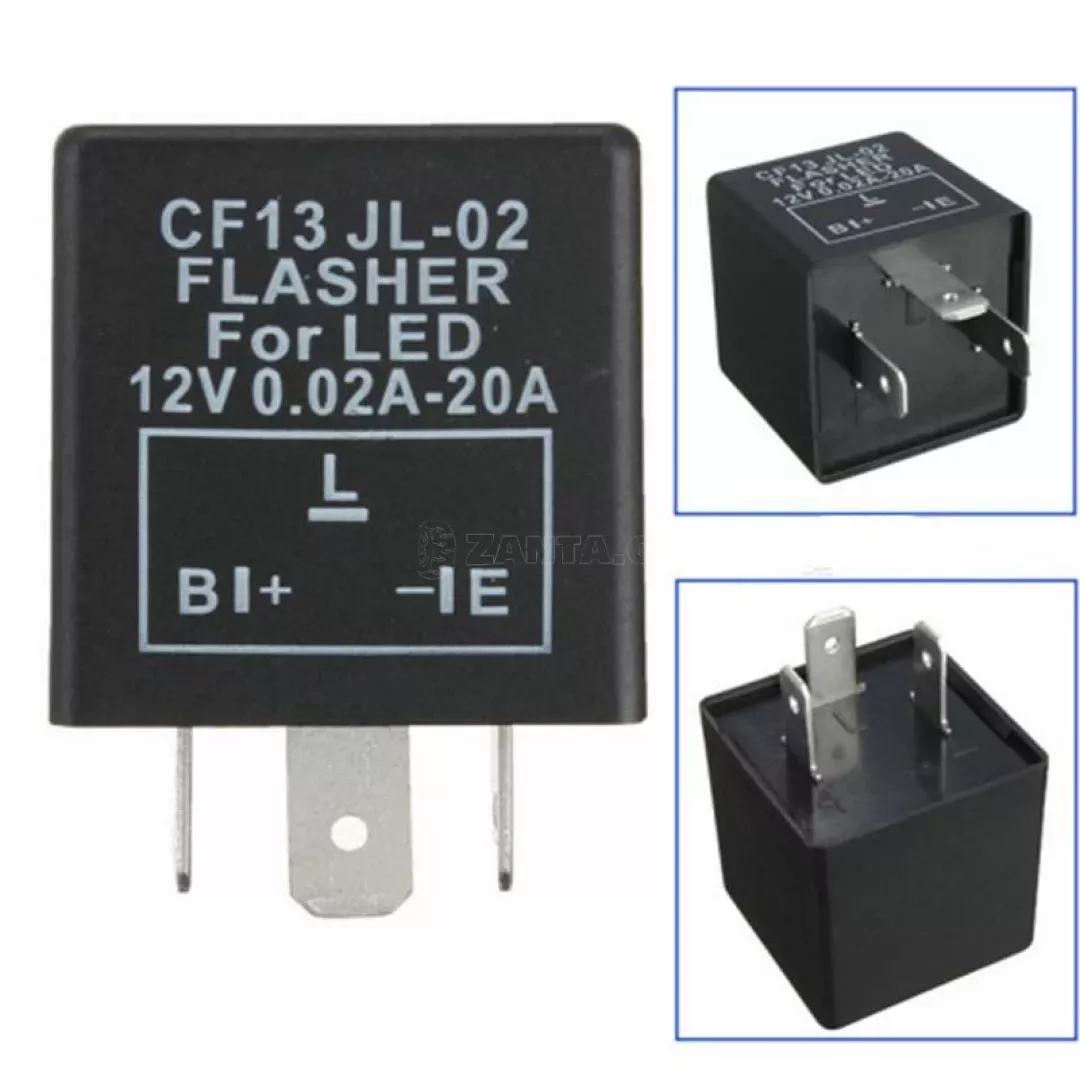 Ρελέ Αυτοκινήτου Flasher Για Led 12 Volt (Positive Connection) 0.02A-20A CF13 JL-02 1 Τεμάχιο