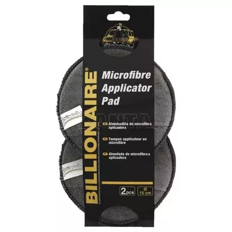 Σφουγγάρια Γυαλίσματος Microfiber Billionaire Applicator Pad 15cm  BLN0545 Γκρι 2 Τεμάχια 