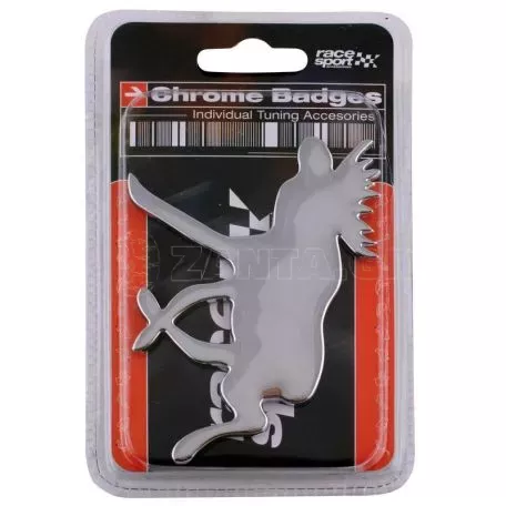 Αυτοκόλλητo Χρωμίου 3D "ELK Τάρανδος" 10.5cm x 7.5cm 1 Τεμάχιο 