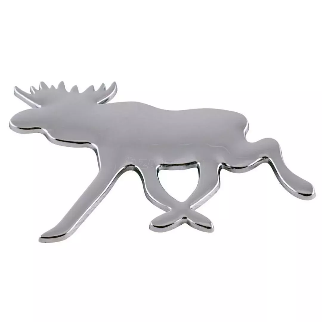 Αυτοκόλλητo Χρωμίου 3D "ELK Τάρανδος" 10.5cm x 7.5cm 1 Τεμάχιο