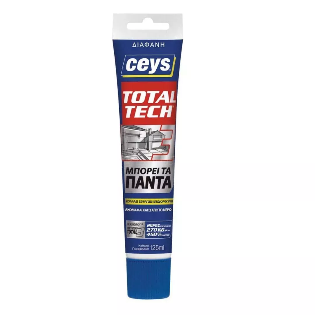 Κόλλα Συγκολλητική Μαστίχη Διάφανη Ceys Total Tech 125ml