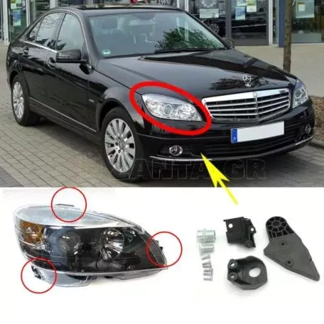 Βάσεις Επισκευής Δεξιού Φαναριού Για Mercedes-Benz C-Class W204 07-14 