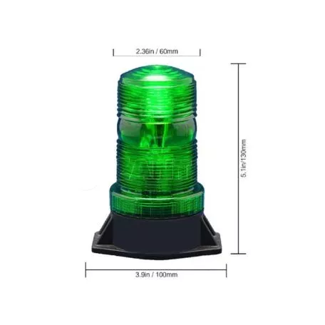 Φάρος Ασφαλείας Αυτοκινήτου Βιδωτός Led 12V /24V Πράσινος 15159 