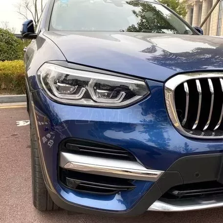 Φρυδάκια Μπροστινών Φαναριών Για Bmw X3 G01 & X4 G02 2018+ Βαμμένα Μάυρο Γυαλιστερό Χρώμα 2 Τεμάχια 