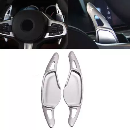 Paddles Shift Αλουμινίου Για BMW Series 5 G30/G31 2017- Ασημί 2 Τεμάχια 