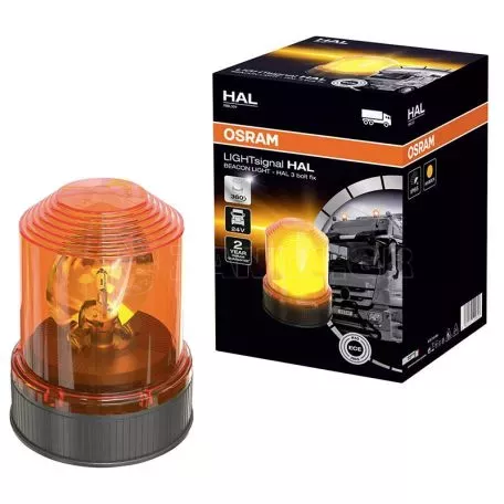 Φάρος Ασφαλείας Αυτοκινήτου Osram Beacon Light H1 24Volt 2200K 150 x 193 mm Πορτοκαλί RΒL101 