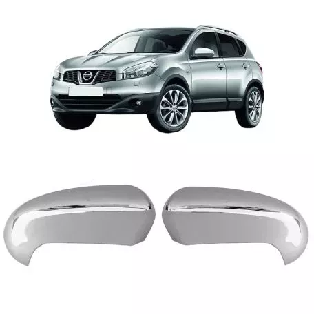 Καπάκια Καθρεφτών Για Nissan Qashqai 2008-2013 Χρωμίου 2 Τεμάχια 